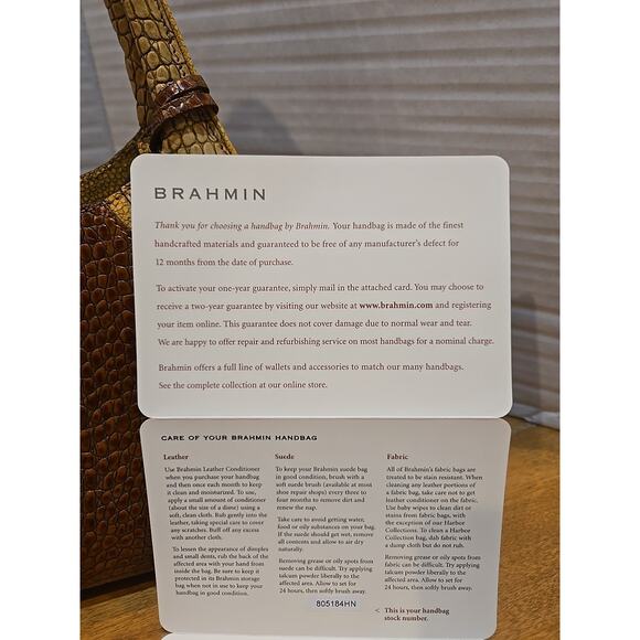 Brahmin Handbags Sophie Honey Tricolor Fairhaven, MA Handcrafted Italian Leather - Picture 13 of 16